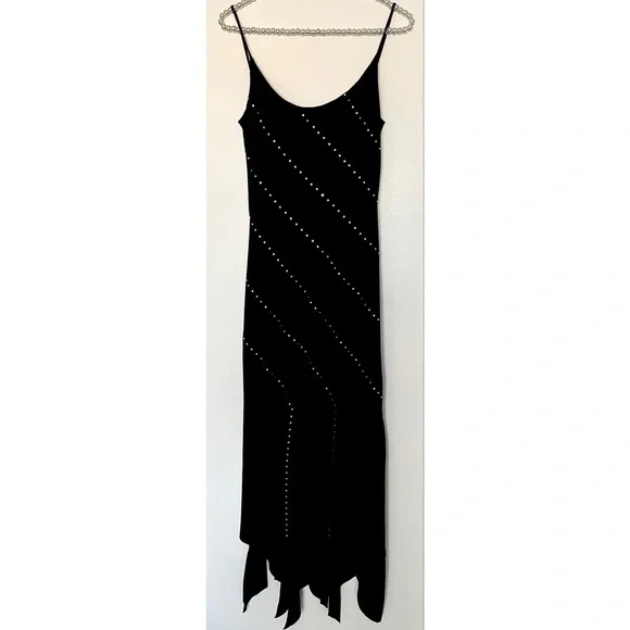 Cache Embellished Stretch Black Rhinestones Crystals Dress 8 ❤️‍🔥❤️‍🔥 - Picture 5 of 7